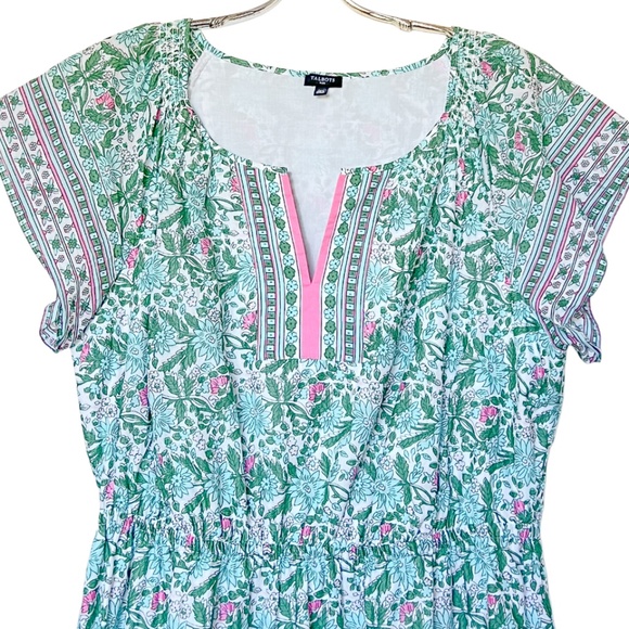 Talbots Voile Fit & Flare Dress Pretty Primrose  Size 14W - Picture 4 of 12